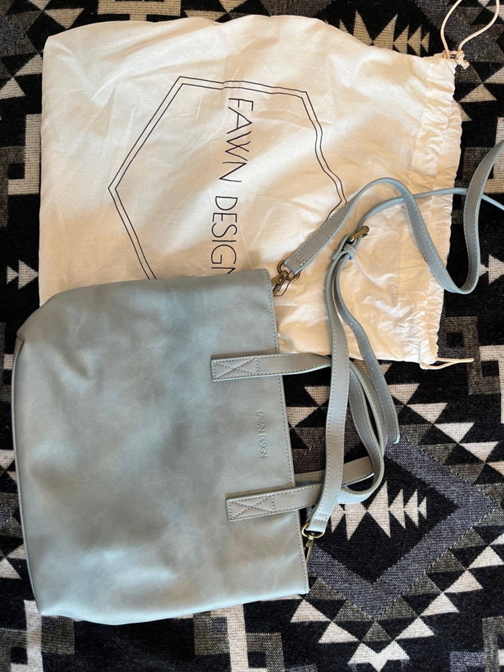 FAWN DESIGN Light Blue Mini Crossbody Tote